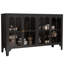 53.2" W Metal Sideboard Buffet Cabinet With Glass Door, Adjustable Shelves, COB LED Light-1574552082