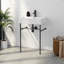 Lavabo de salle de bain rectangulaire en porcelaine vitreuse avec trop-plein Turner l 24 po x P 16 po x H 35 po Turner-96884850