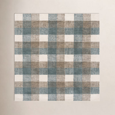 Hand-Tufted Wool Plaid Rug
