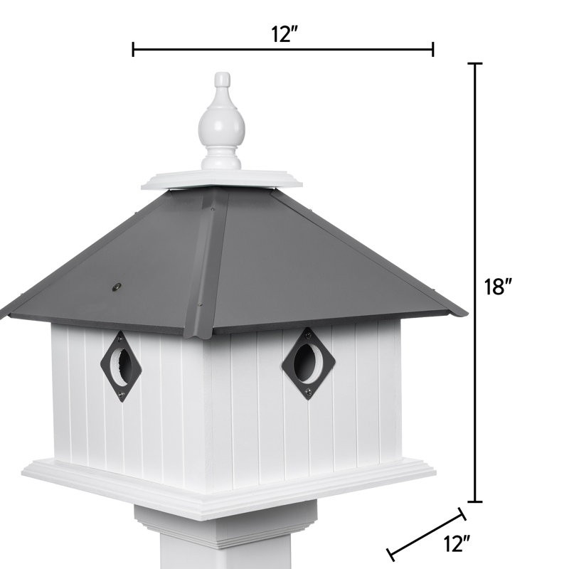 Maison d'oiseaux 18 po x 12 po x 12 po Crofton, Bleu lagon