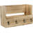 Sorbus Key Holder With Shelf For Mail, Rustic Wooden Key Rack, Mail Holder For Wall, Entryway Key Hangers, Decorative Necessities (Maple)