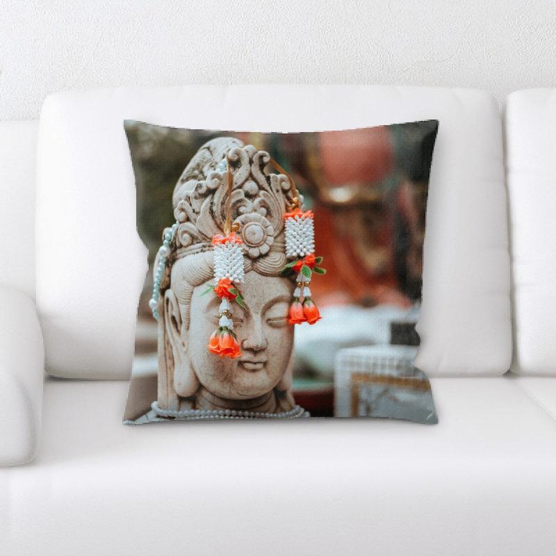 Housse et insert de coussin carré Statue