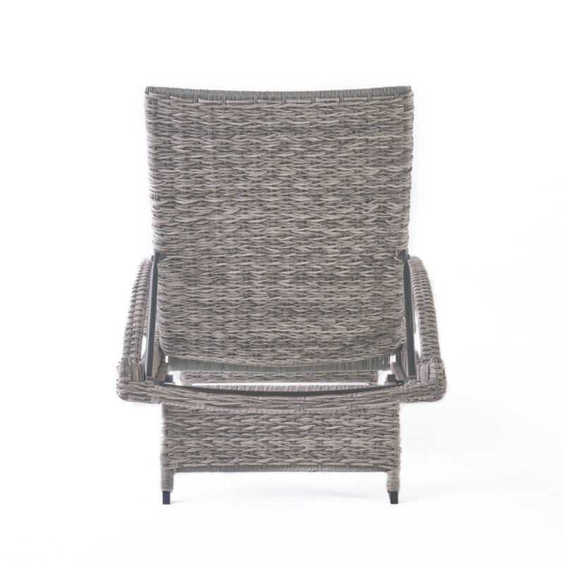 CRETE WICKER CHAISE LOUNGE