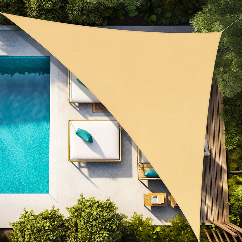 15' x 8' Triangle Shade Sail, Sand