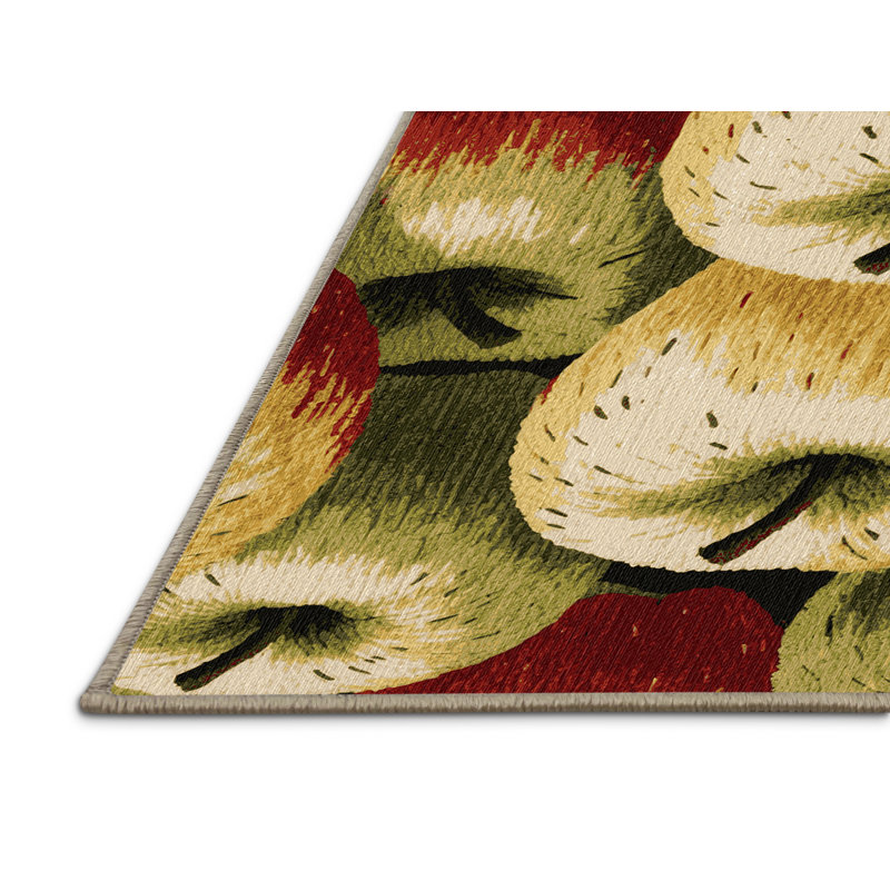  Tapis lavable pomme Gala, Rond 7 pi