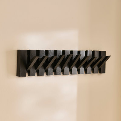 Solid Wood 10 - Hook Coat Rack