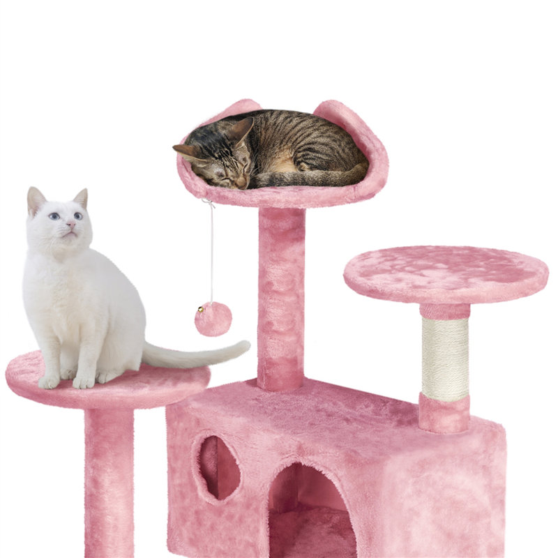 Cat Tree, Pink, 158cm H x 49cm W x 49cm D