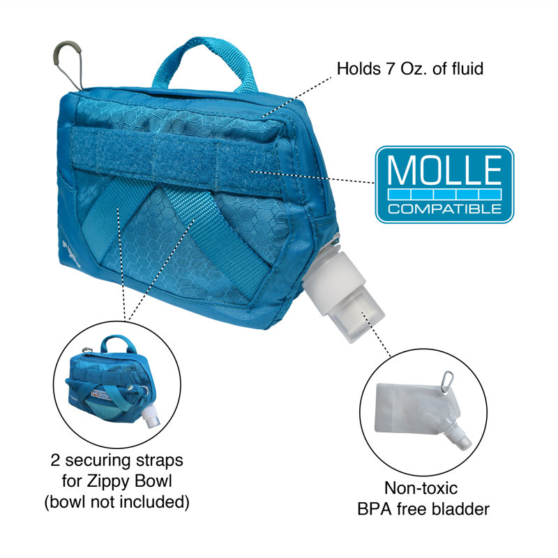 Kurgo RSG Hydration Flask, Coastal Blue, Blue