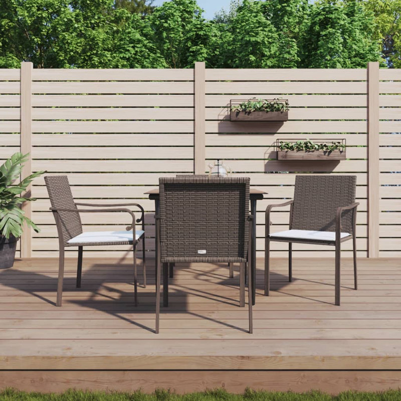 Ensemble repas d'extérieur carré L 31,5 po Marras, 4, Brun