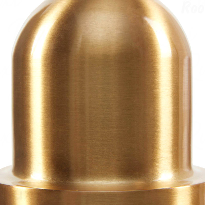 Bell Shaped Glass Material Pendant Light, Gold, 93" H x 13" W x 13" D