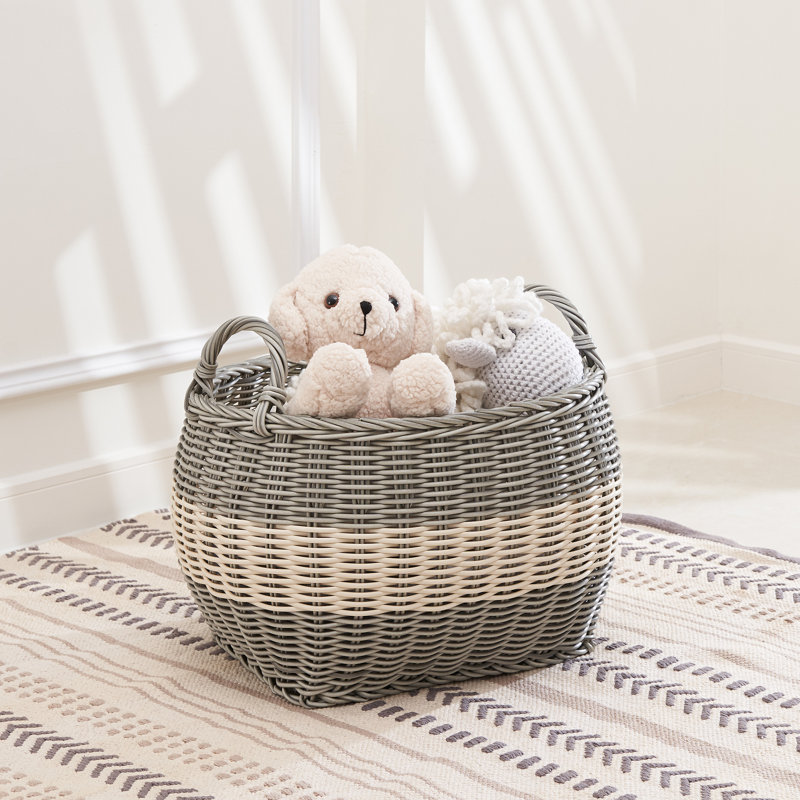 Wicker Multi-Use Storage Basket With Handles