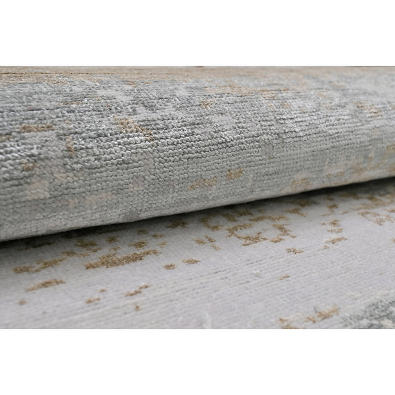 One-of-a-Kind Rectangle 4' x 6' Area Rug in Gold/Silver