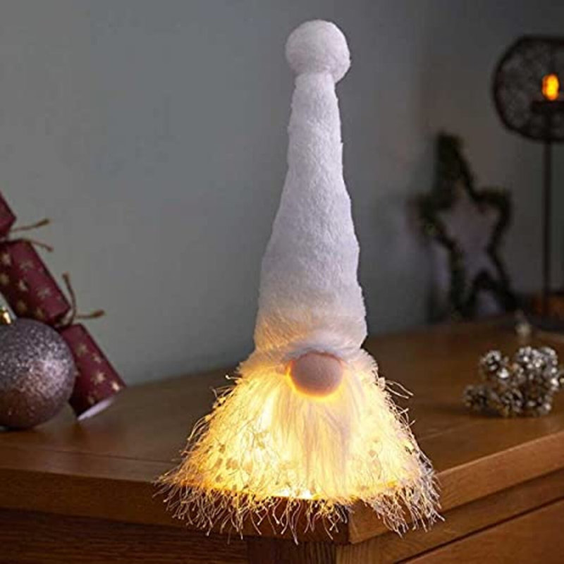 Christmas Stuffed Holiday Accent, White