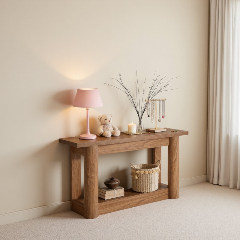 Entryway Table,2-Tier Console Table,Sofa Table, Brown