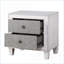 Table de chevet moderne à 2 tiroirs avec table de chevet gris et blanc