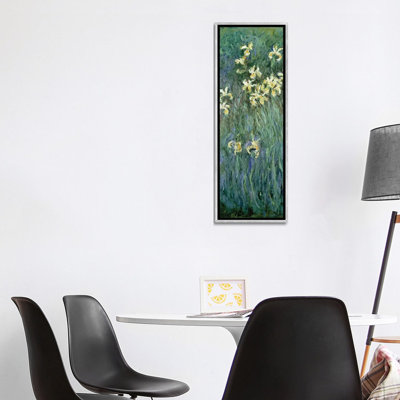 « Les iris jaunes » par Claude Monet, reproduction d’art panoramique