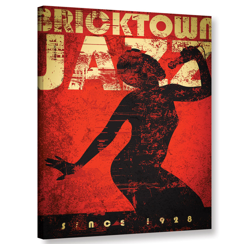 « bricktown jazz »-impression sur toile tendue, H 32 po x l 24 po x P 2 po