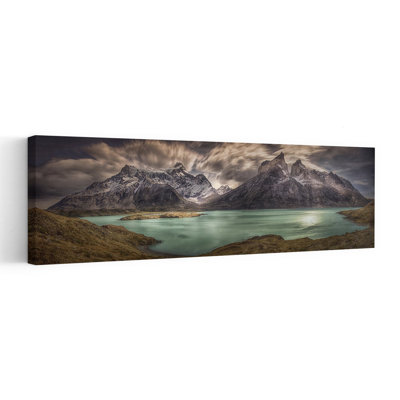 «Dramatic Mountain Lake», art dramatique serein abstrait paysage de montagne