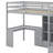 Twin Size Loft Bed With Desk And Drawers-377568924