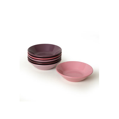 Elegant Purple Ceramic Plate Set (6 Pieces), 7.1 x 7.1 x 1.0 inches | 100% Non-Absorbent, Antibacterial, Easy to Clean | Dishwasher & Microwave Safe, Resistant to Thermal Shocks, Perfect for Dining & Entertaining