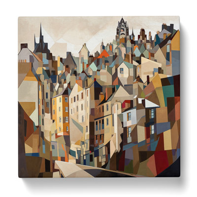 City Of Edinburgh Cubism No.2 - Wrapped Canvas