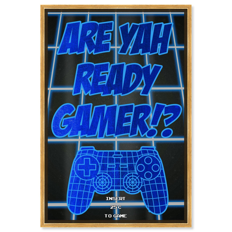 «Ready Gamer», reproduction d'art sur toile par Art Remedy, Cadre noir, H 16 po x l 11 po
