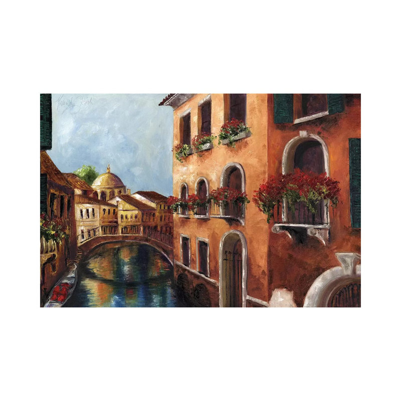 «Venice Serenity II» par Malenda Trick - peinture sur toile tendue, H 18 po x l 26 po x P 1,5 po