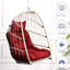 Chaise suspendue pour - balançoire en œuf Pe rouge avec fonction escamotable et cadre en fer-1541420758