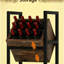 Support à vin autoportant industriel chic, brun rustique et tons de bois chaleureux, rangement incliné spacieux pour 36 bouteilles, construction, support de salon idéal avec des tons, compact, range les bouteilles