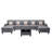 Upholstered U-Shaped Sectional Symmetrical-1342343638