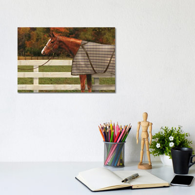 Chestnut in the Field 1 Piece Wrapped Canvas Wall Art