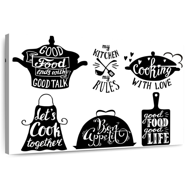 Kitchen Set Quotes Wall Sign, 32" H x 48" W
