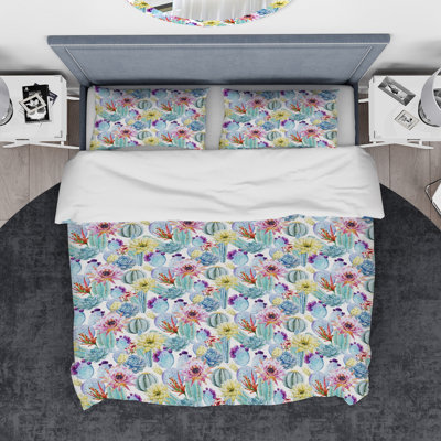 Ensemble de housse de couette designart en fleurs