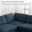 Canapé modulaire en velours côtelé 8 pièces de 176 po de largeur-1782637372