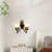 American Vintage Double Wall Sconce With Frosted Glass Shades