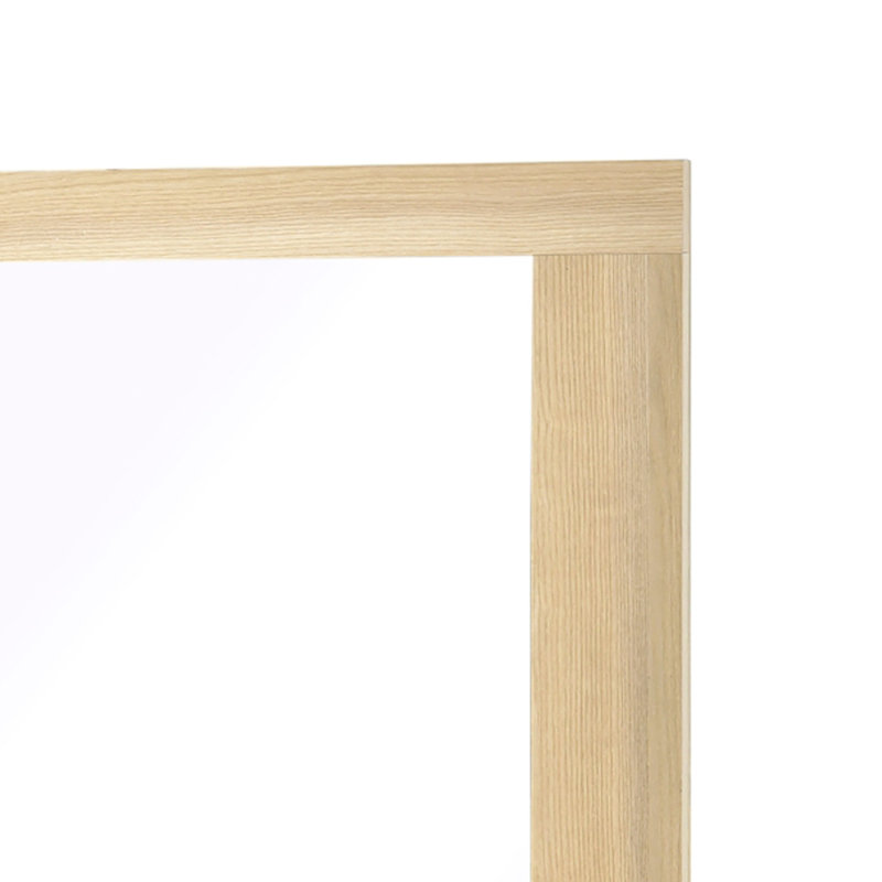Miroir de commode Kery, cadre rectangulaire, bois brun naturel, 37 x 41