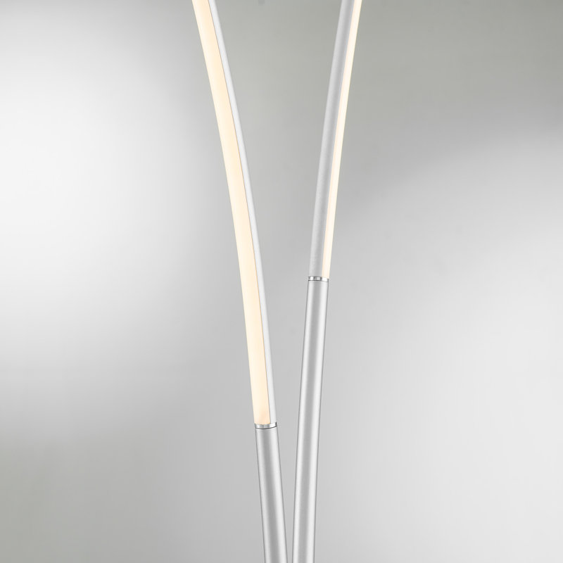 Lampe sur pied arquée 85 po Bilbey, Argent