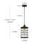Luminaire suspendu industriel 1 lumière lanterne noire