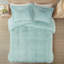 Édredon simple / simple TG - Fourrure à poils longs bleue-118755962