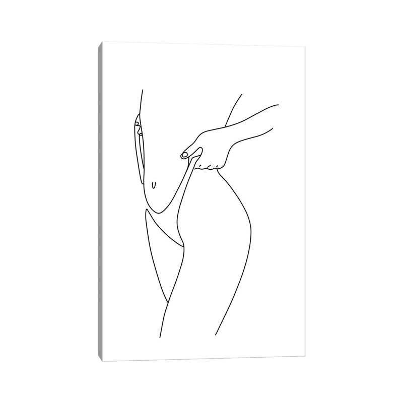 Female Minimalist Bust IX by Paul Rommer - Gallery-Wrapped Canvas Giclée on Canvas, No Frame, 20.32 cm H x 30.48 cm W