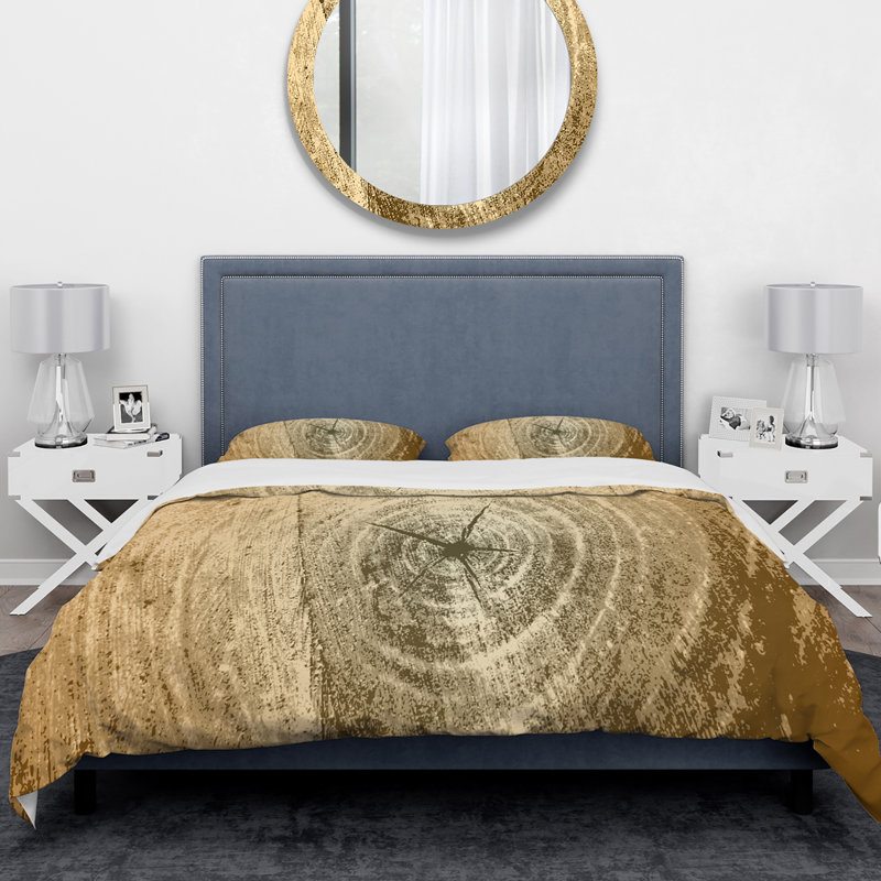 Rustic Abstract Duvet Cover, King Duvet Cover + 2 Shams