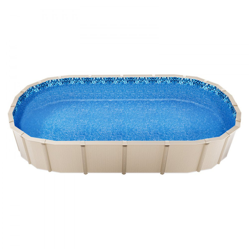Doublure de piscine ovale 12 x 24 pi, H 52 po x l 288 po x P 144 po