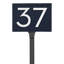 Floating 1-Line Lawn Address Sign-669034588-669038435-659383323