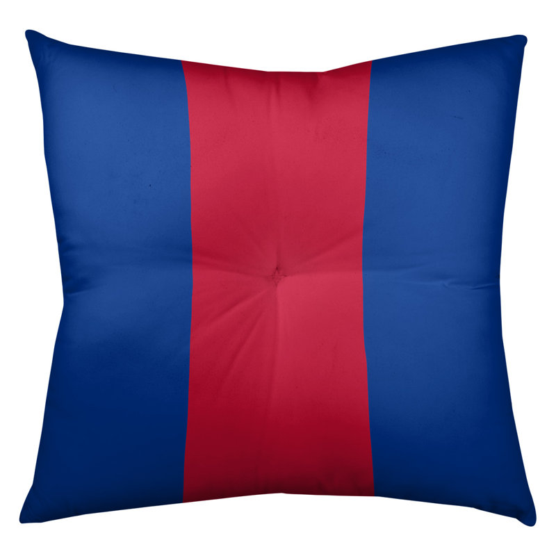 Coussin de sol touffeté buffalo, 30 po x 30 po, Bleu / Rouge