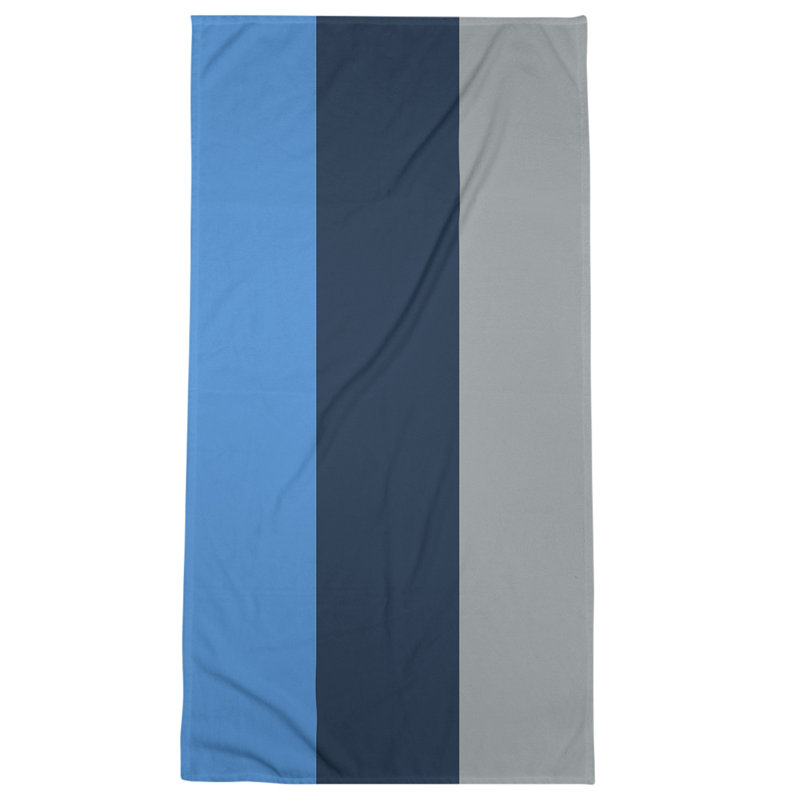 Microfiber Bath Towel, Tennessee Red Football Sky Blue/Navy/Gray