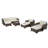 Studio Shine Collection Modular Sectional Sofa, 2 Armchairs with Ottoman and Coffee Table