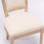 Chaise en lin crème (2). Fabrication en bois massif, chaises ergonomiques et modernes (2). Tissu,