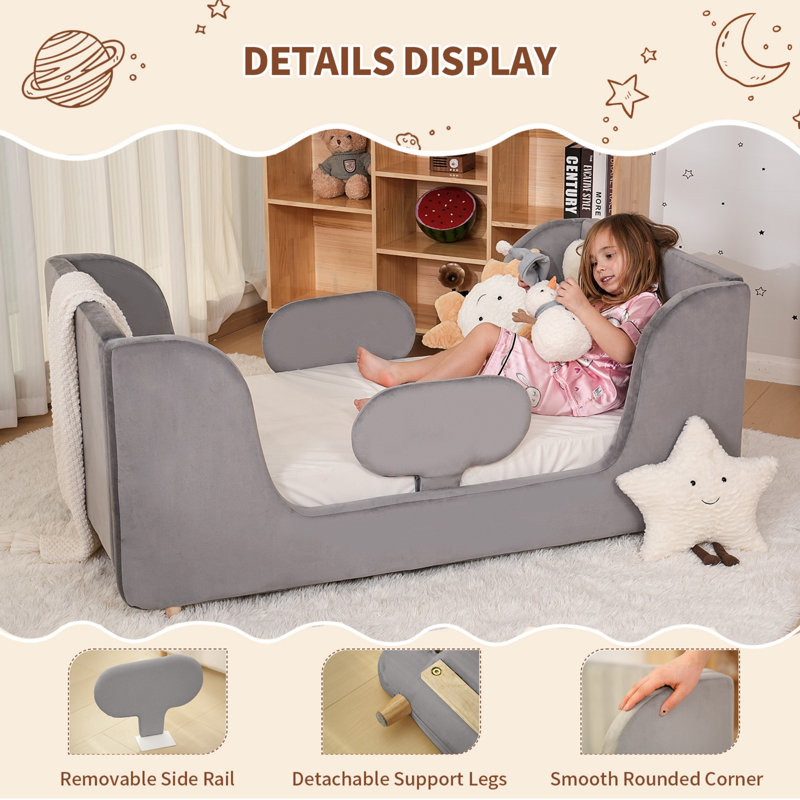 Solid Wood Standard Bedroom Set, Grey