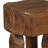 18" Brown Solid Wood Round End Table