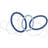 Metal Overlapping Oval Geometric Blue Wall Decor